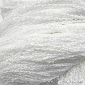 100% POLYESTER CHENILLE LIKE YARN RAW WHITE